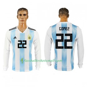 Fußballtrikots Argentinien Gomez 22 WM 2018 Langarm Heimtrikotsatz kaufen